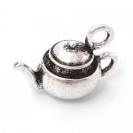 300581 Подвеска "Чайник" 3D, античное серебро